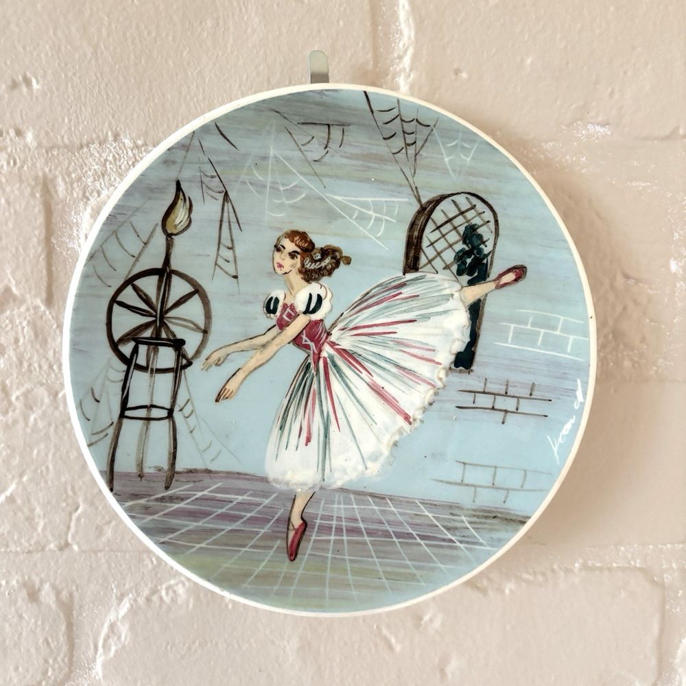 Guy Boyd Ballerina Plate Wall Hanging 6" Martin Boyd Pottery Arabesque